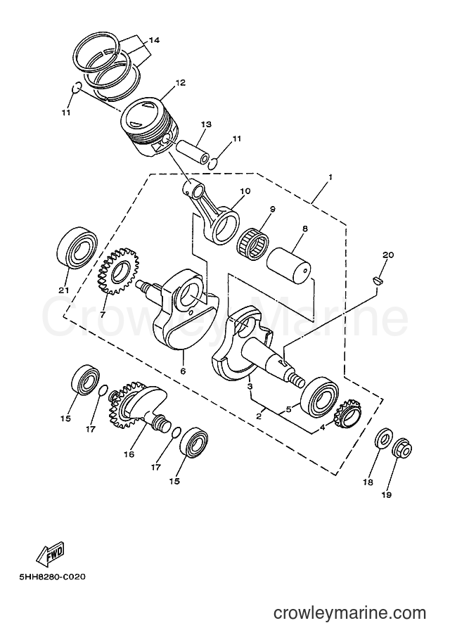 2014 Dirt Bike TT-R125LWE - TT-R125LWE (2PT2) [010] - CRANKSHAFT & PISTON
