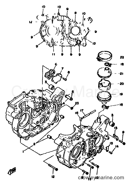 1978 Dirt Bike XT500 - XT500 (1U6) [999] - CRANKCASE