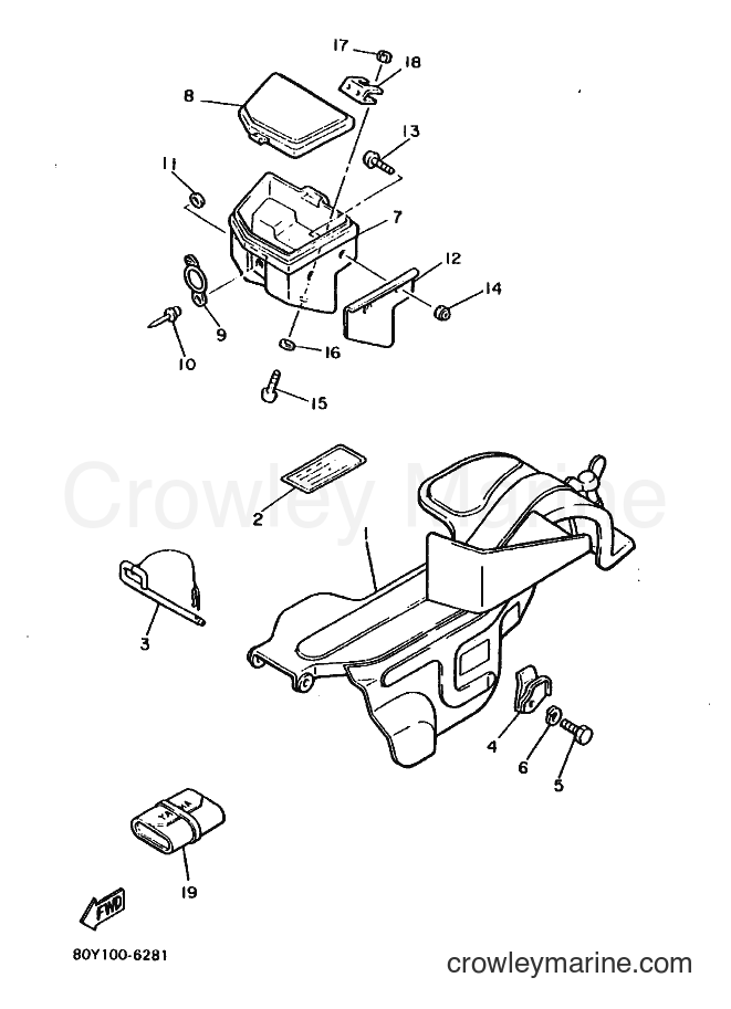 1988 Snowmobile ET340 - ET340 (83T0) [030] - GUARD & LUGGAGE BOX