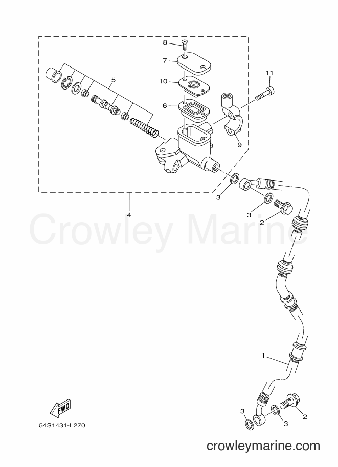 Yamaha Motors AL115FC (54S2) [010] - FRONT MASTER CYLINDER