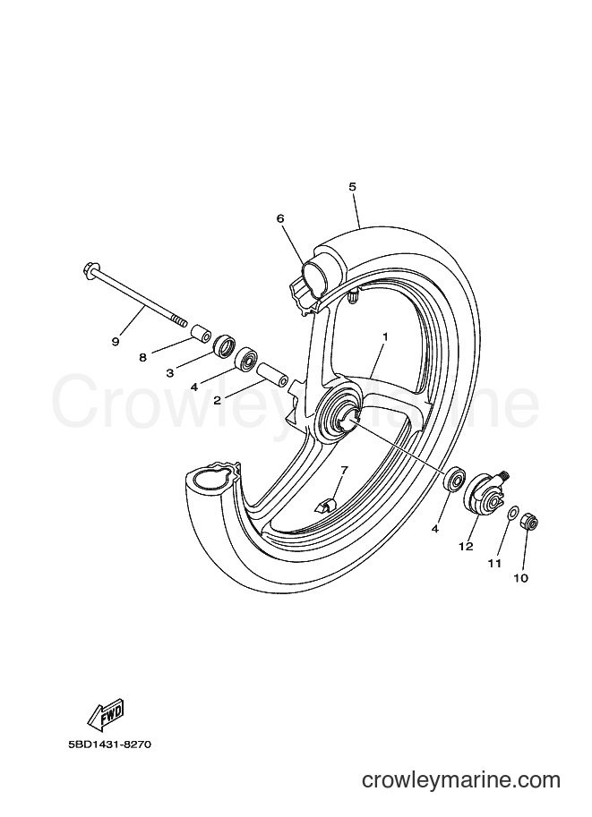 1998 Maxi-Scooter STR126A - STR126A (5BD1) [010] - FRONT WHEEL 2