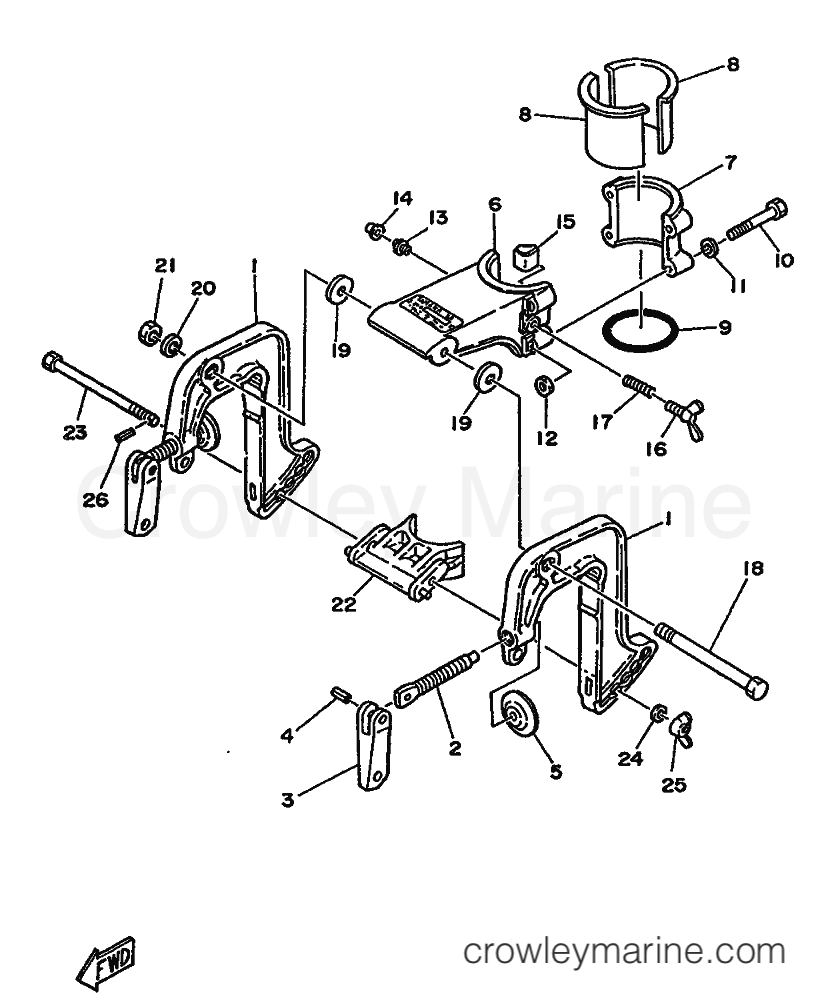 Yamaha Motors 2B (6A1) [999] - BRACKET