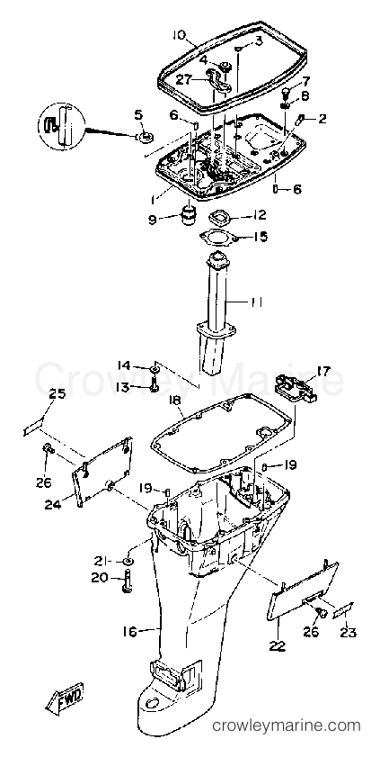 Yamaha Motors F9.9SF - UPPER CASING