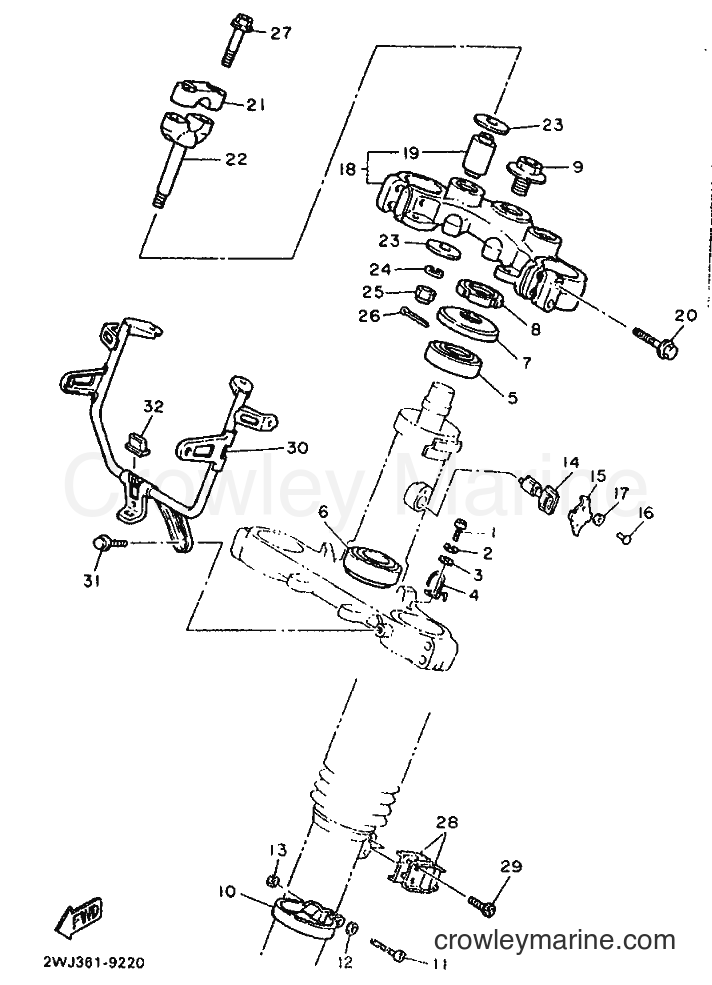 1989 Dirt Bike XT600 - XT600 (2WJ2) [999] - STEERING
