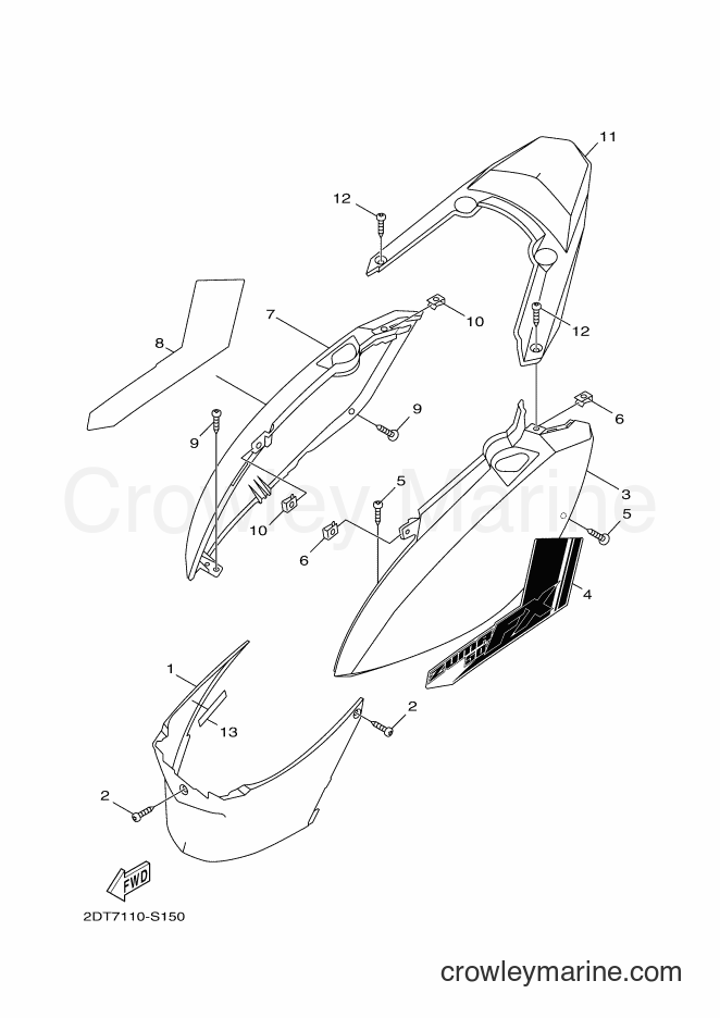 2018 Scooter YW50FX - YW50FX (2DTA) [010] - SIDE COVER