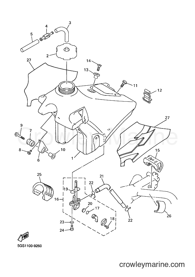 Yamaha Motors WR400F (5GS2) [090] - FUEL TANK