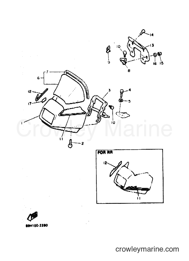 Yamaha Motors PZ480E (89H1) [030] - WINDSHIELD