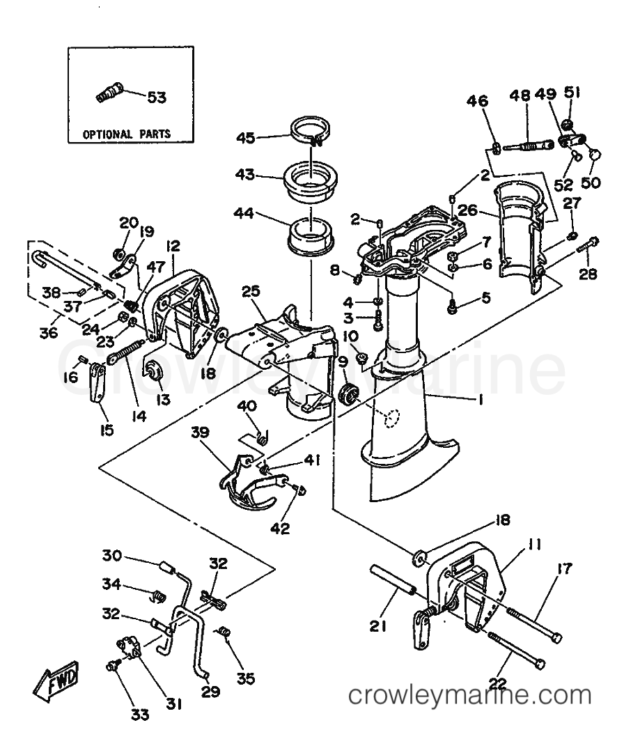 Yamaha Motors 4AS (6E1) [999] - UPPER CASING & BRACKET