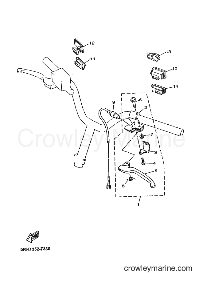 1999 Scooter YN100'99 - YN100'99 (5KK2) [010] - HANDLESWITCH.LEVER