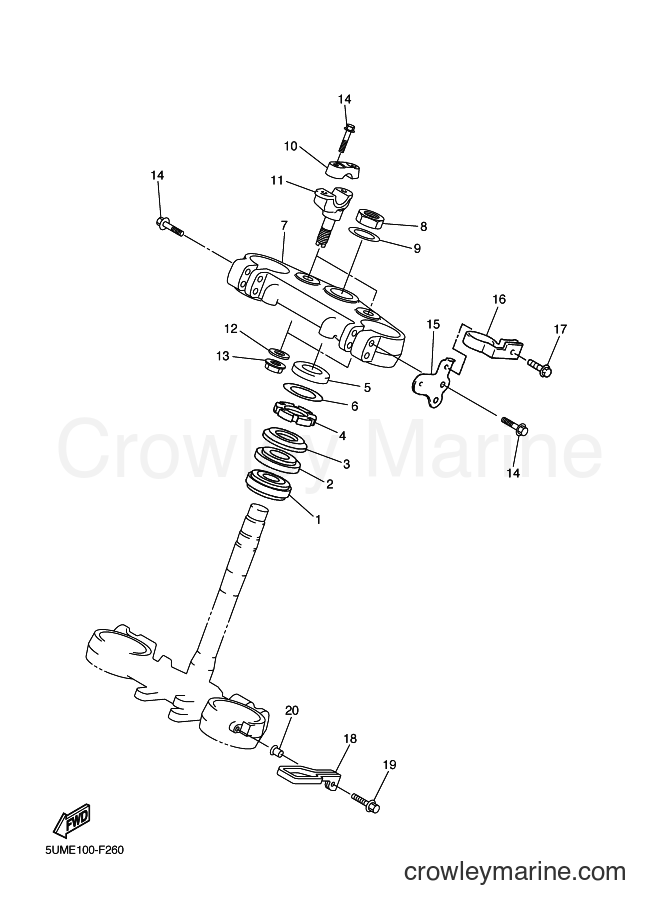 2007 Dirt Bike WR250F - WR250F (5UMF) [020] - STEERING