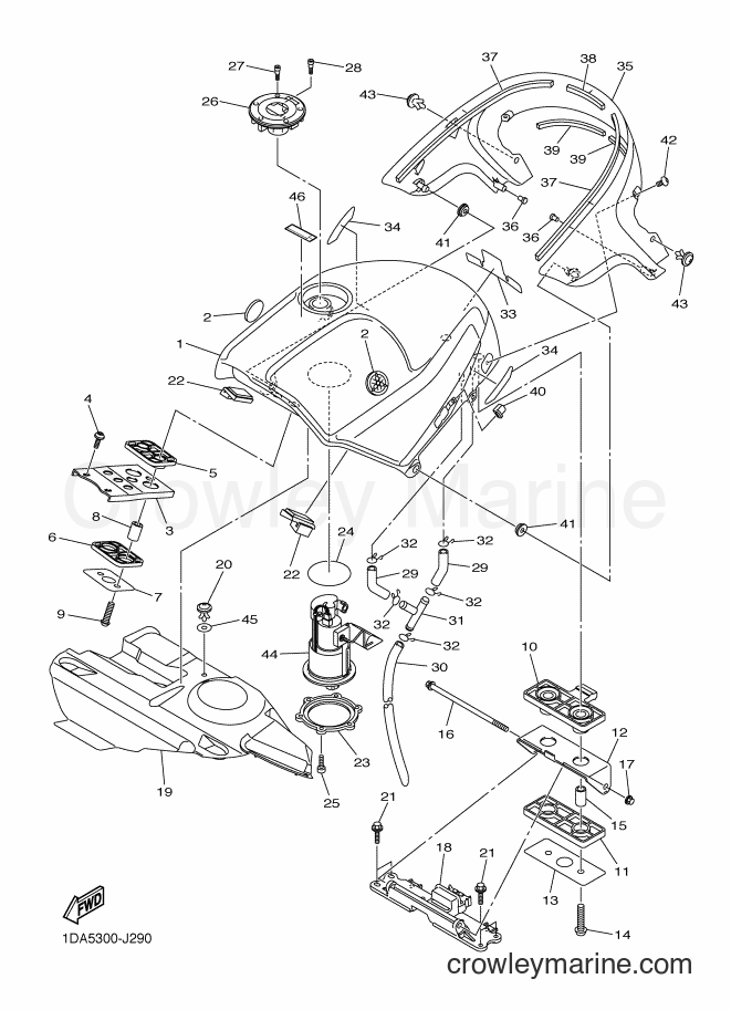 2011 Sport Bike FJR1300A - FJR1300A (1CYA) [010] - FUEL TANK