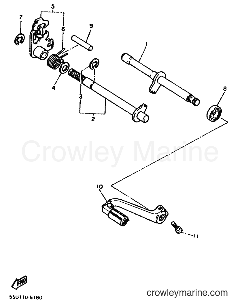 1990 Dirt Bike TT600 - TT600 (3SW2) [010] - SHIFT SHAFT