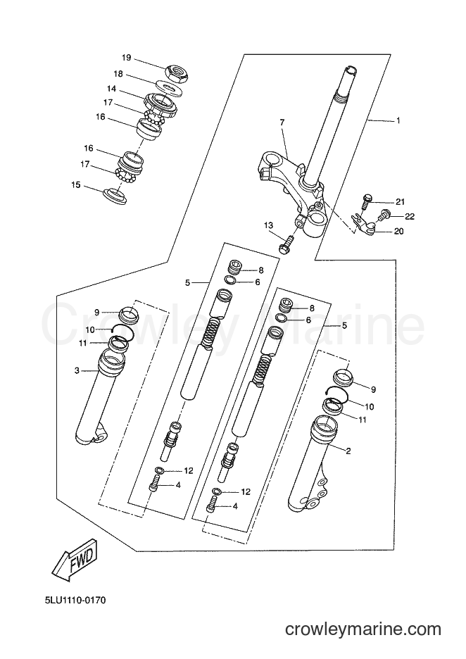 Yamaha Motors CW50 (5MS2) [010] - FRONT FORK
