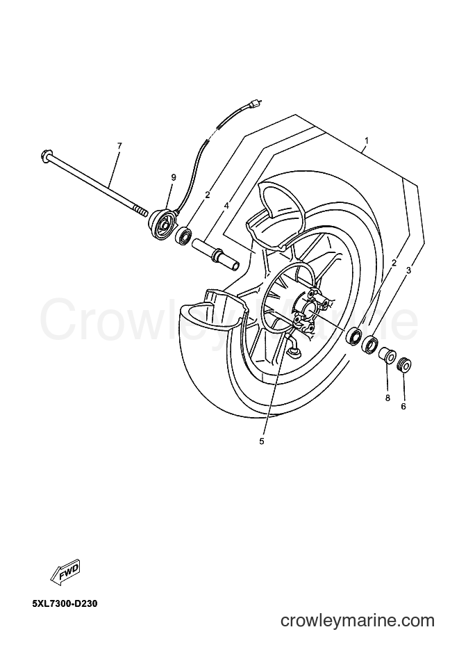 Yamaha Motors YP125E (5D85) [010] - FRONT WHEEL