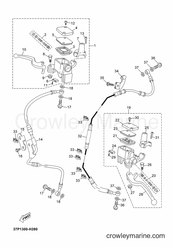 Yamaha Motors YP125R (2ABA) [050] - FRONT MASTER CYLINDER