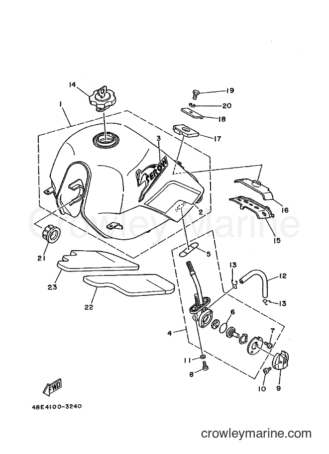 1993 Dirt Bike XT225 - XT225 (4BE6) [010] - FUEL TANK
