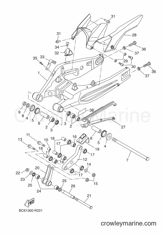Yamaha Motors MTT690-U (BC65) [010] - REAR ARM