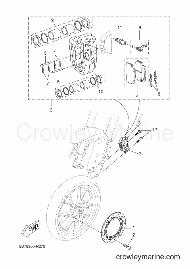 2014 Sport Bike YZF-R125 - YZF-R125 (5D78) [030] - FRONT BRAKE CALIPER