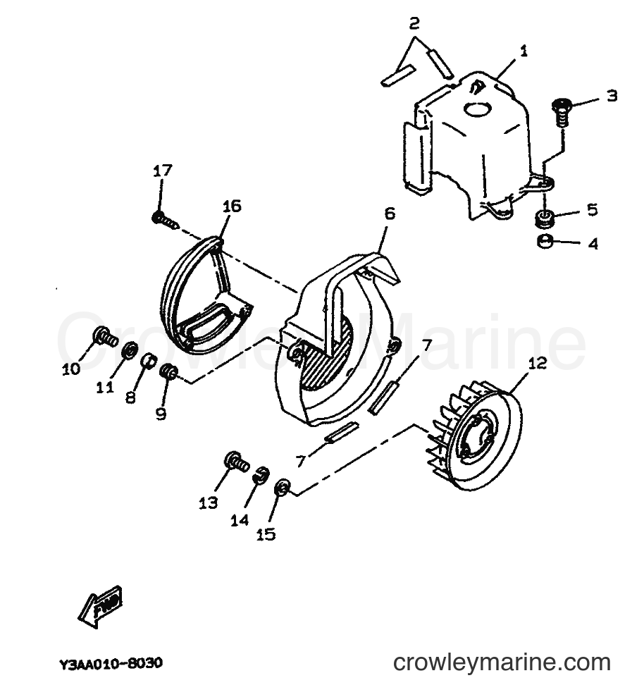 1991 Scooter CW50 - CW50 (4CA2) [999] - AIR SHROUD & FAN