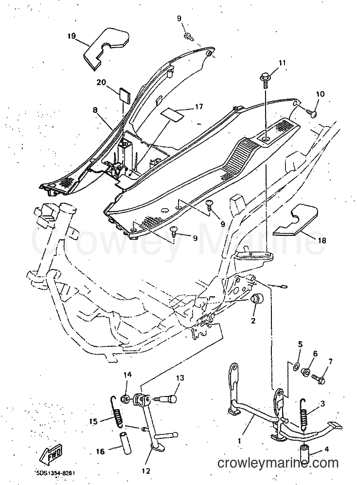 1998 Scooter YP125E - YP125E (5DS8) [010] - STAND & FOOTREST