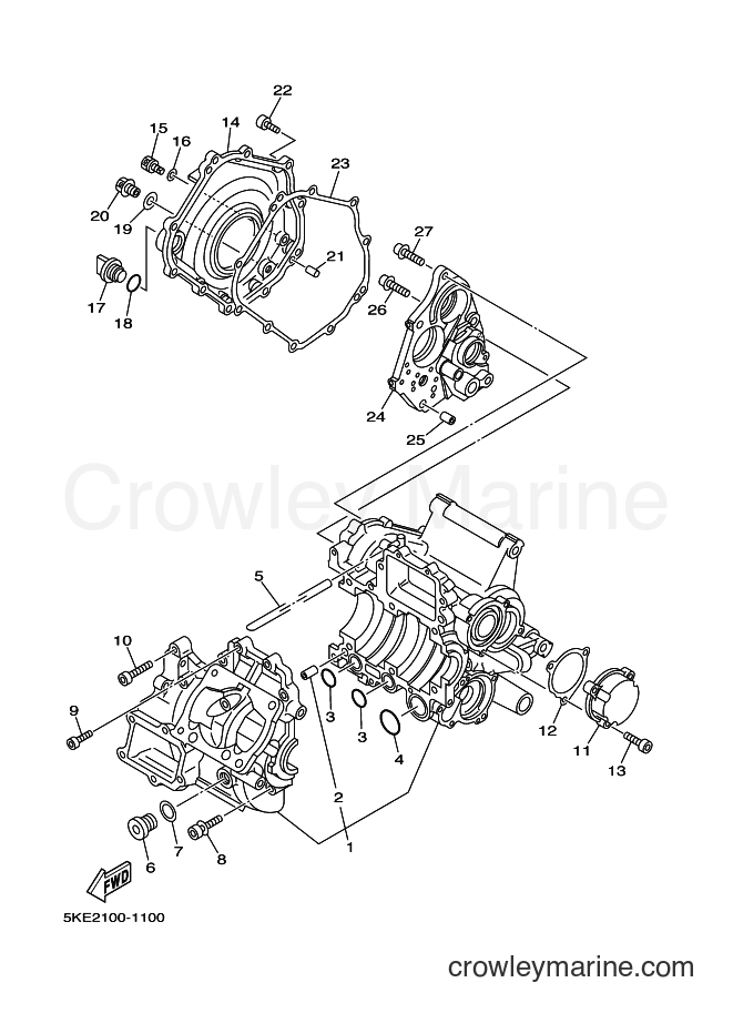 2001 Street Bike TZ250 - TZ250 (5KE2) [050] - CRANKCASE