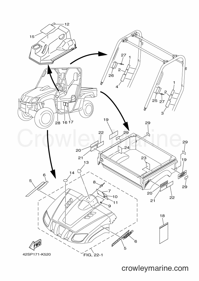 2012 ATV YXR700F - YXR700F (1RBA) [010] - EMBLEM & LABEL 1
