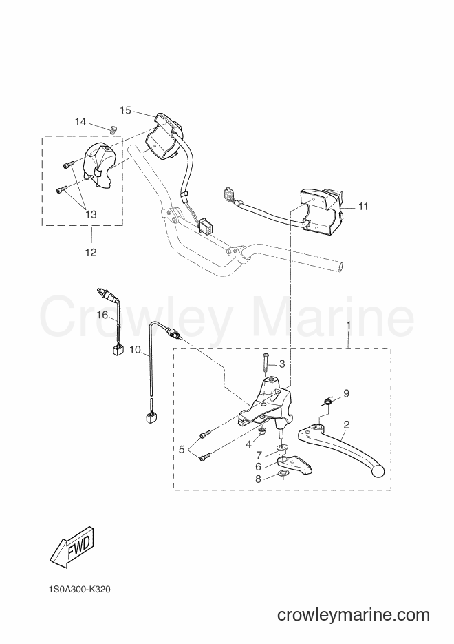 Yamaha Motors EW50N (3C7A) [020] - HANDLE SWITCH & LEVER