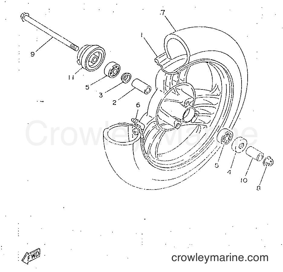 1995 Scooter YA50N - YA50N (3UG2) [999] - FRONT WHEEL