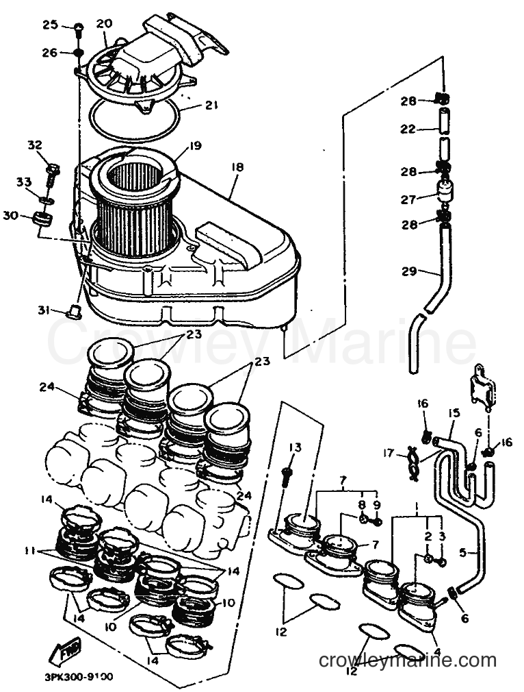 Yamaha Motors FZR750R (3PJ2) [010] - INTAKE