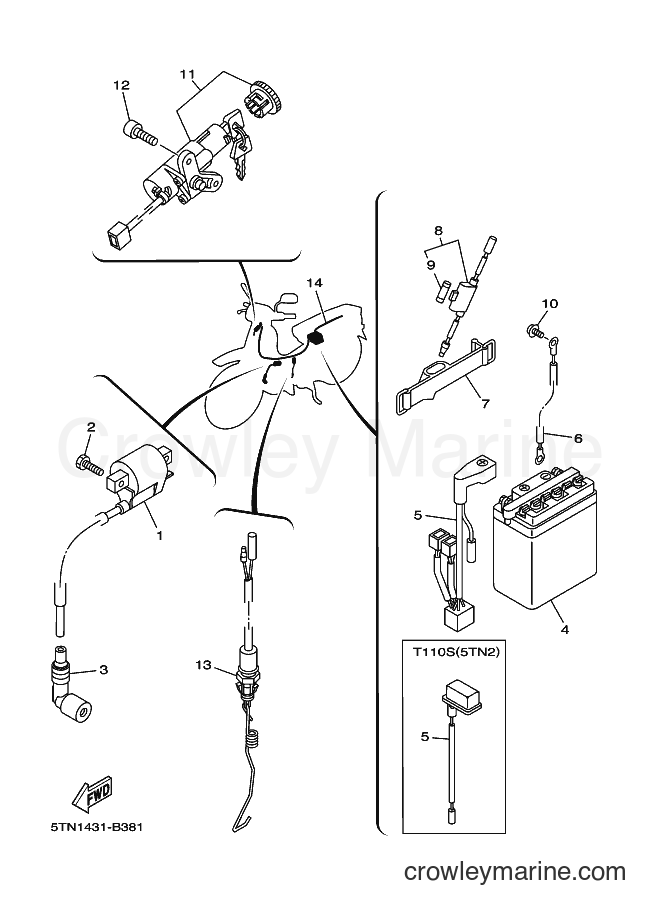Yamaha Motors L-110D (5TN2) [010] - ELECTRICAL 1