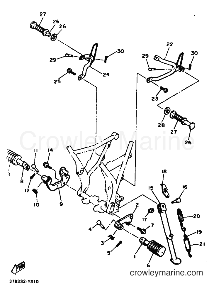 Yamaha Motors XT600E (3UW2) [999] - STAND & FOOTREST