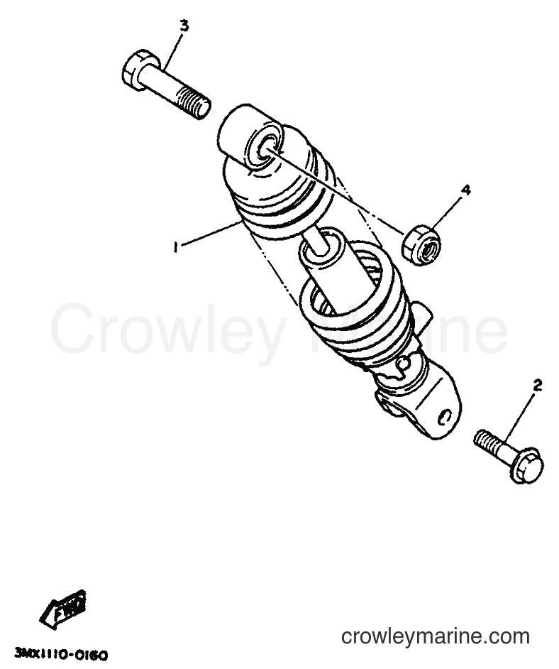 1992 Scooter CW50 - CW50 (4EY1) [999] - REAR SUSPENSION