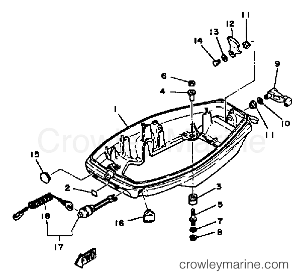 Yamaha Motors 25ELK - BOTTOM COWLING