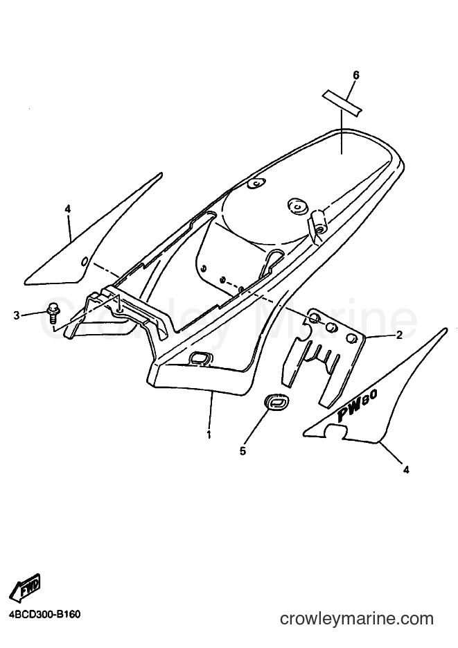 2003 Dirt Bike PW80 - PW80 (4BCD) [060] - SIDE COVER