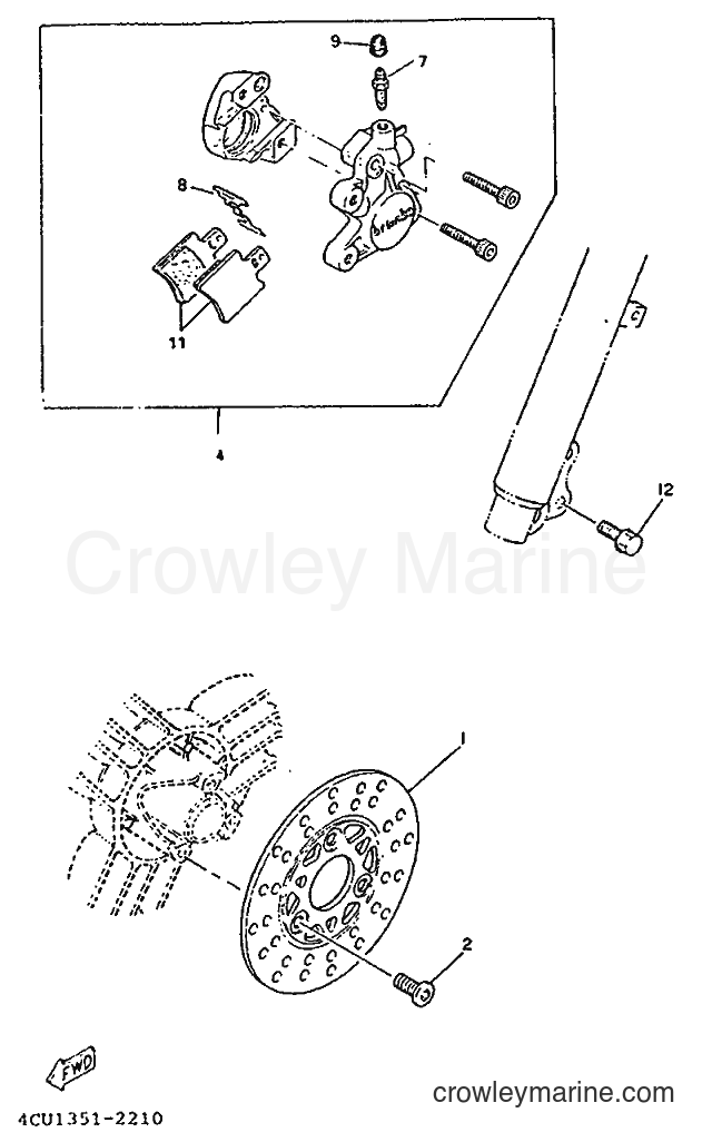 1995 Scooter YE50 - YE50 (4FW6) [999] - FRONT BRAKE
