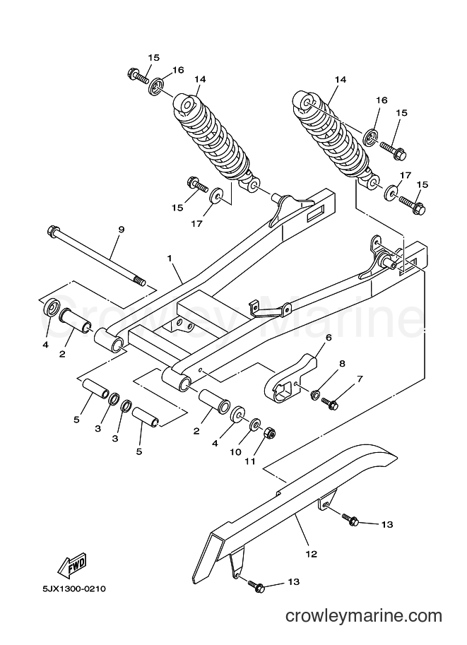 Yamaha Motors XVS250 (5KR2) [020] - REAR ARM & SUSPENSION