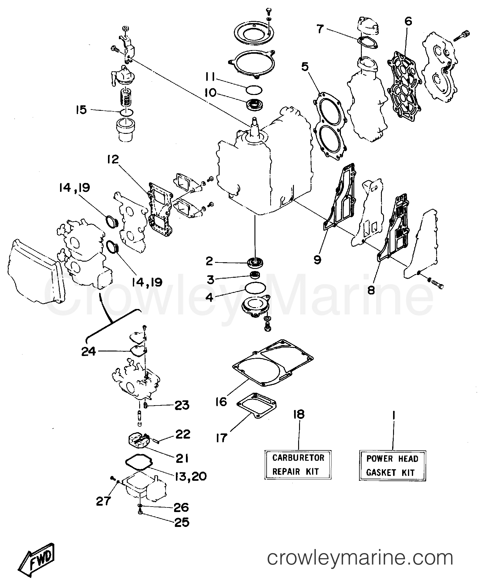 Yamaha Motors 25MSHT - REPAIR KIT 1