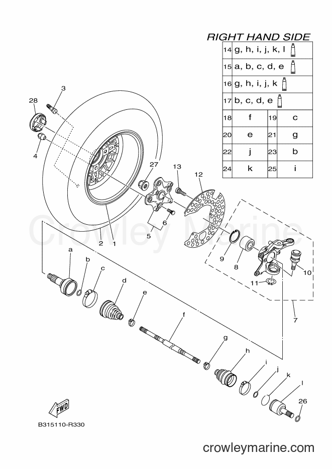 Yamaha Motors YFM700FWAD (2UDF) [010] - FRONT WHEEL 2