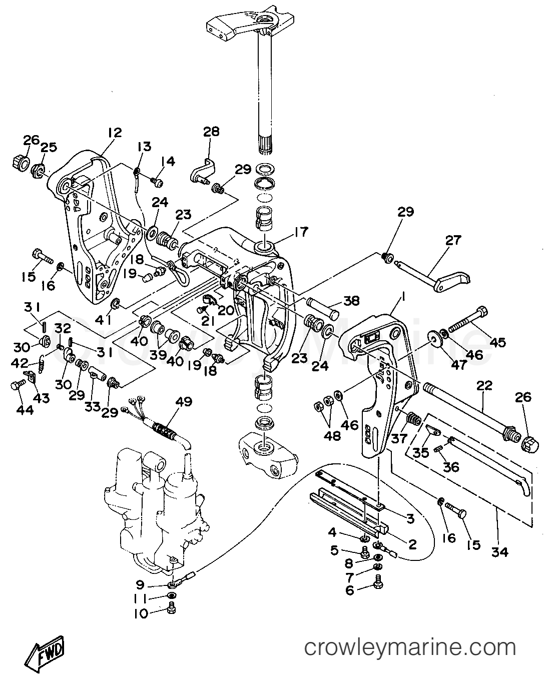 Yamaha Motors 90TLRT - BRACKET 1