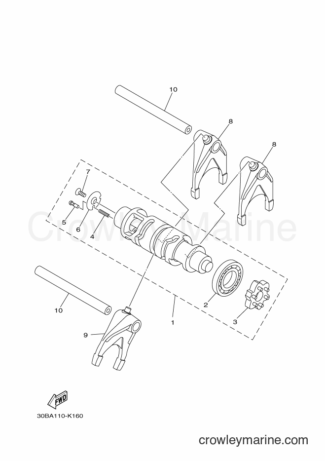 Yamaha Motors XV1900CT (2C5U) [020] - SHIFT CAM & FORK