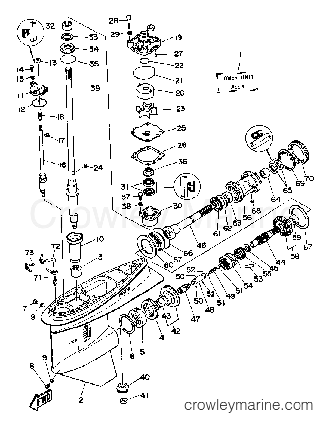 Yamaha Motors L130ETXDA - LOWER CASING DRIVE THREE