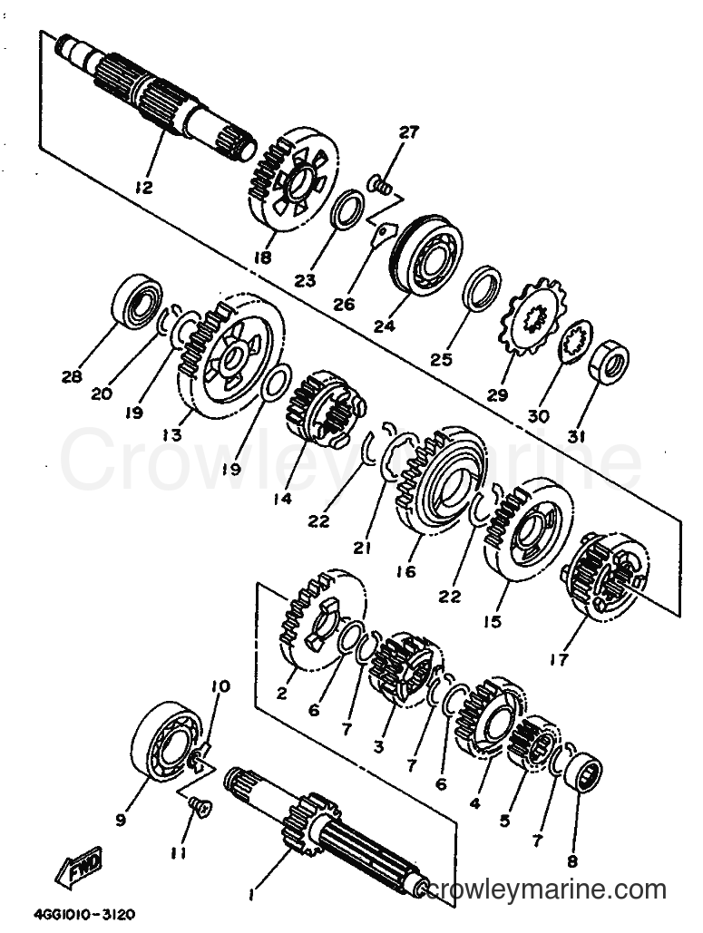 Yamaha Motors TY250Z (4GG2) [999] - TRANSMISSION