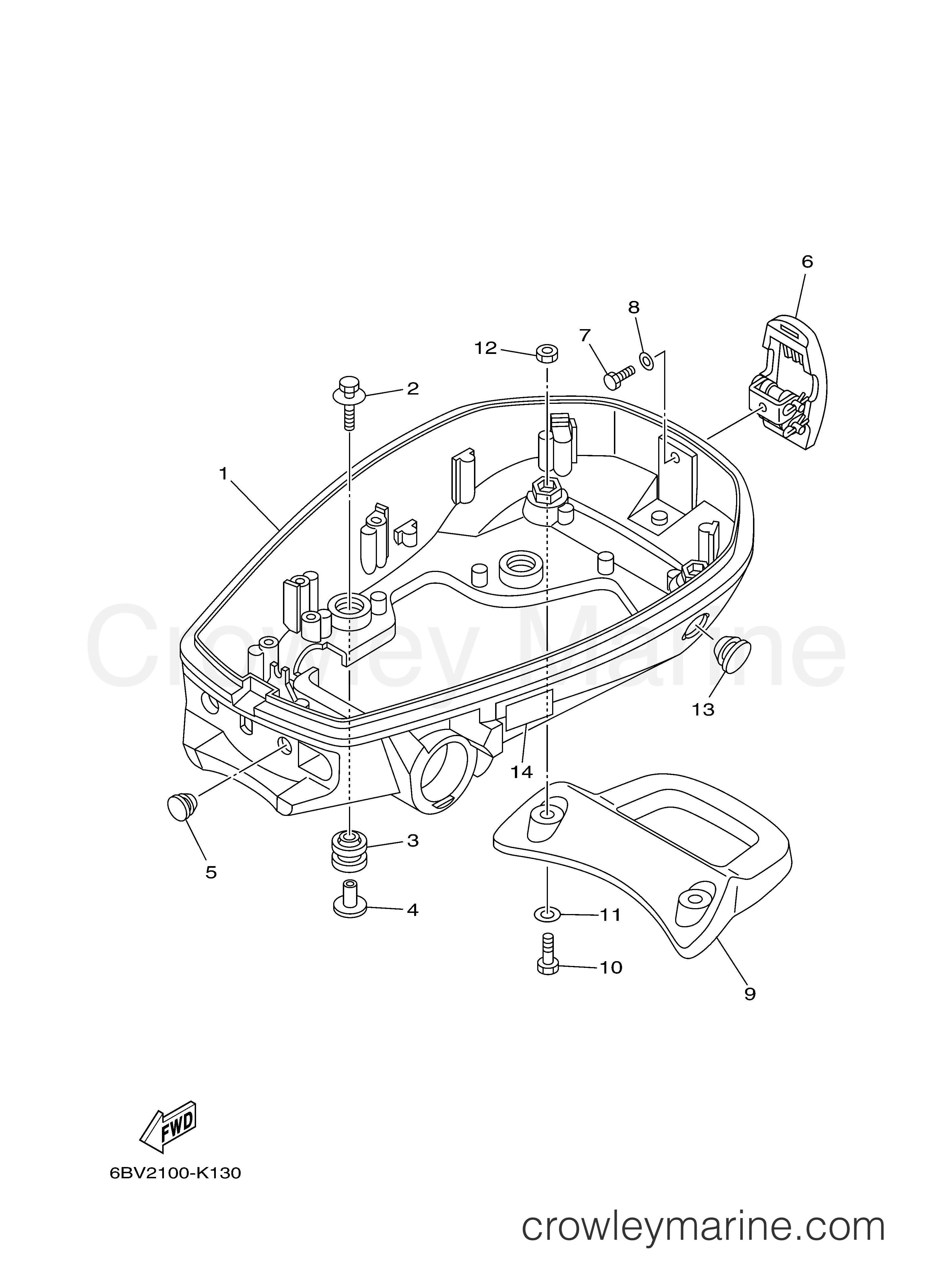 Yamaha Motors F4SMHA - BOTTOM COWLING