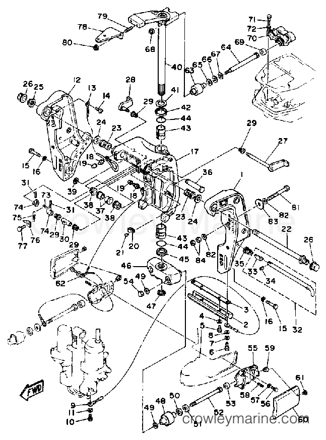 Yamaha Motors C85TLRP - BRACKET 1 (C85TR)