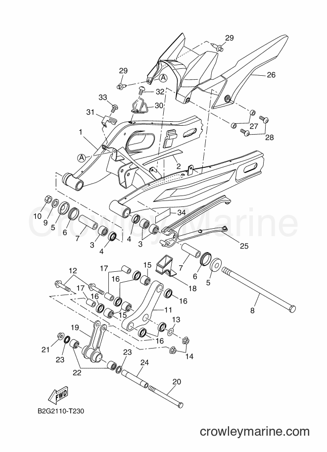 Yamaha Motors MTM690 (B2G1) [010] - REAR ARM