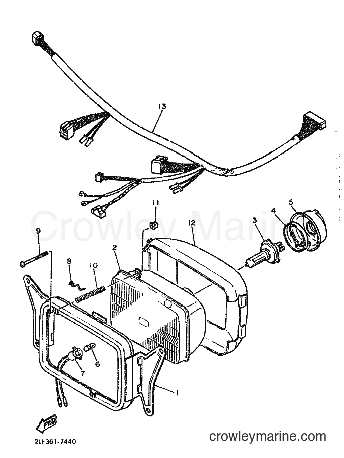 1987 Sport Bike FZR1000 - FZR1000 (2LF) [999] - HEADLIGHT