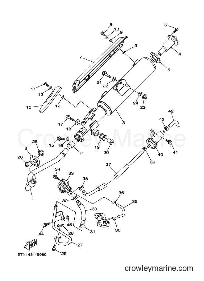 Yamaha Motors L-110ED (5TN1) [010] - EXHAUST