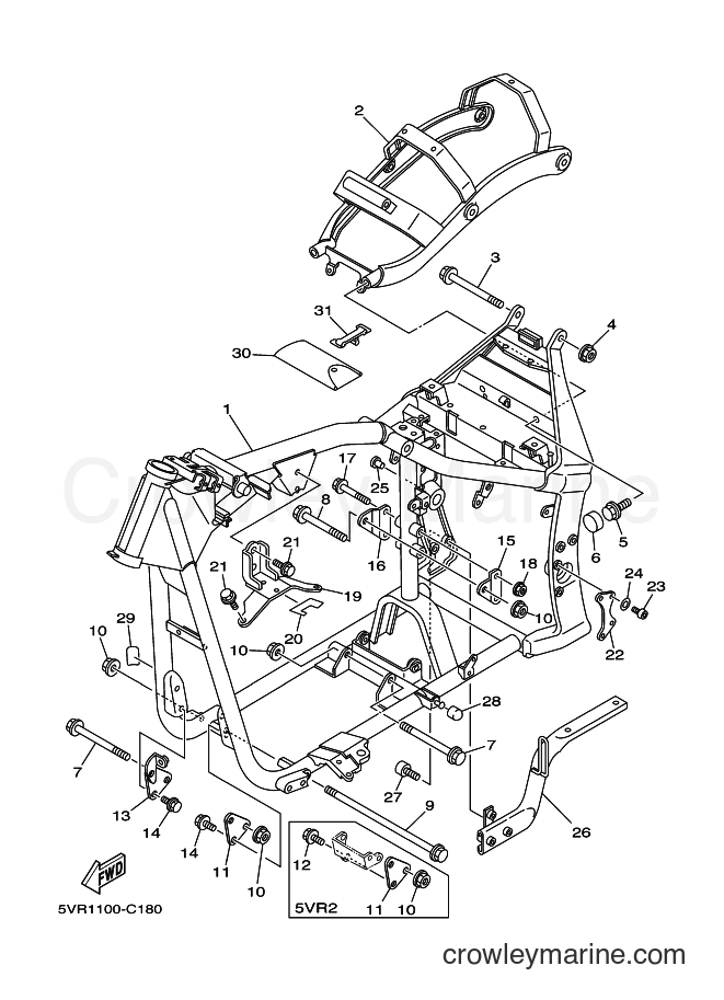 2004 Cruiser XV1700AM - XV1700AM (5VR3) [010] - FRAME