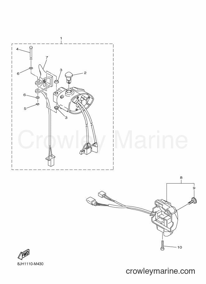 Yamaha Motors RFX10ST2 (8HL9) [020] - HANDLE SWITCH & LEVER