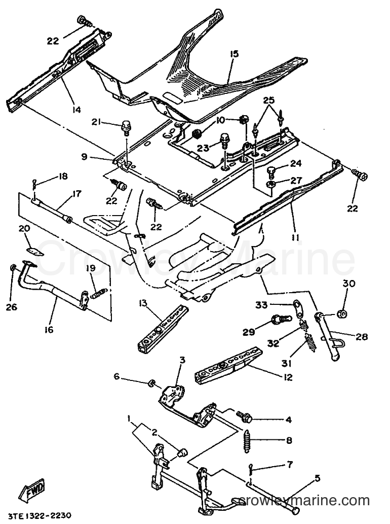 1993 Scooter XC125 - XC125 (3TE3) [999] - STAND & FOOTREST